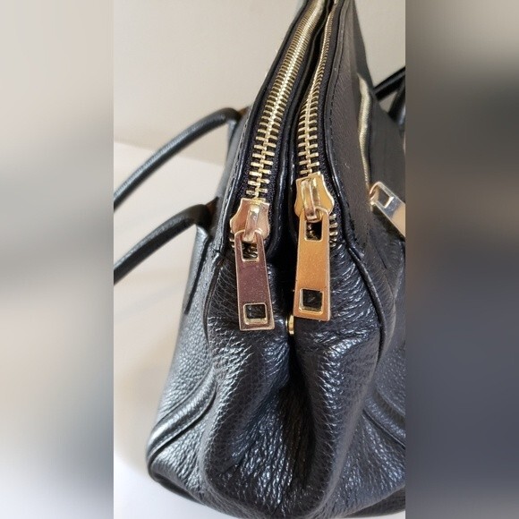 Borse In Pelle Black Leather Handbag Made in Italy - Picture 6 of 14